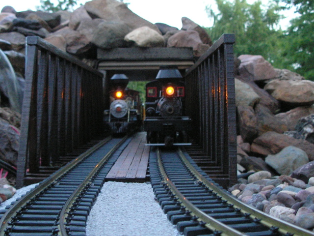 [Race across the bridge]