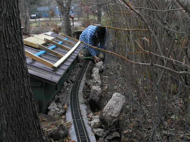 [Clearing the ground]